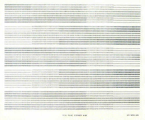 Frederick Hammersley, TEA TIME EITHER WAY, 1969, computer‐generated drawing on paper, 11 x 14 3…