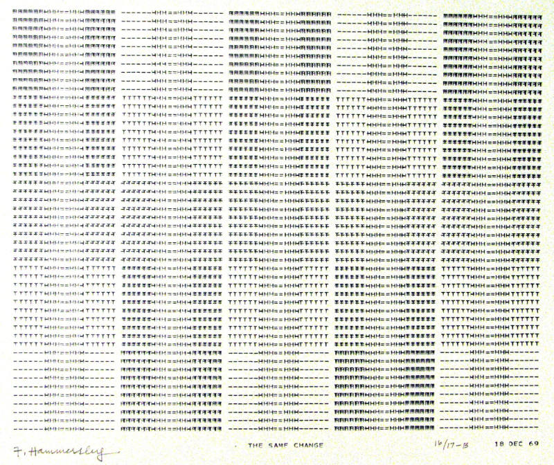 Frederick Hammersley, THE SAME CHANGE, #72, 1969, (16/17-B), from the series of #1-#72, compute…
