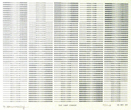 Frederick Hammersley, THE SAME CHANGE, #72, 1969, (16/17-B), from the series of #1-#72, compute…