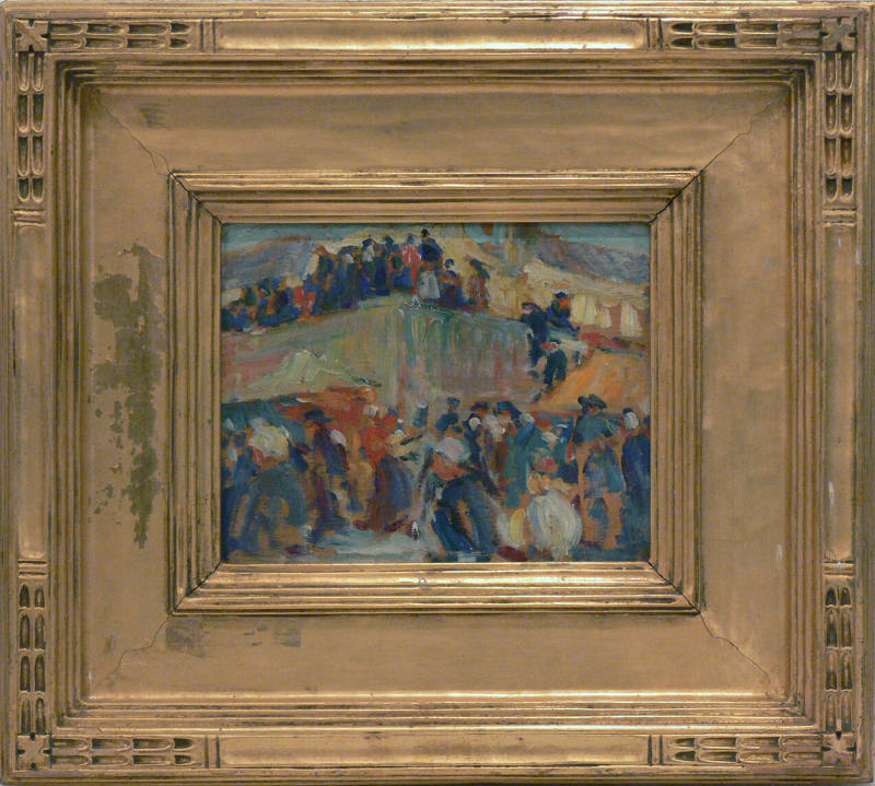Crowds of People on Two Levels