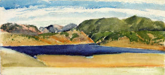 Blue Lake in the Mountains