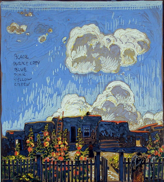 Gustave  Baumann, Summer Clouds, ca. 1925, opaque watercolor, 10 5/8 × 9 1/2 in. Collection of …