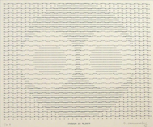 Frederick Hammersley, ENOUGH IS PLENTY, #29, 1969, (1/6 B), from the series of #1-#72, computer…
