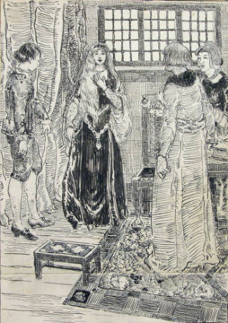 Untitled (Princess with Long Hair in Front of Window) (From the book Anderson Fairy Tales)