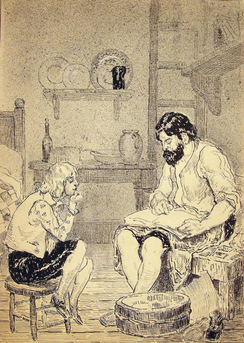 Untitled (Man Reading a Book to a Child) (From the book Anderson Fairy Tales)