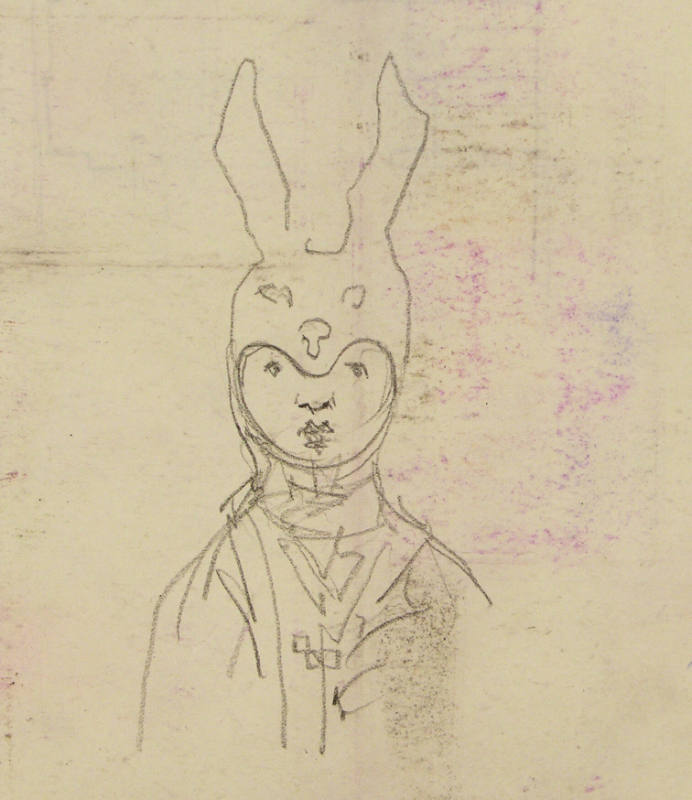 Sketch of Rabbit Costume (set design for Alice in Wonderland)