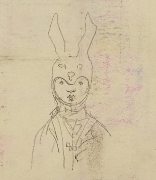 Sketch of Rabbit Costume (set design for Alice in Wonderland)