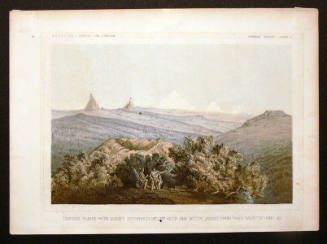 Cascade Range with Mount Jefferson, Mount Hood and Mount Adams..