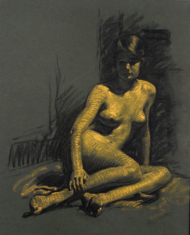 (Seated Female Nude)