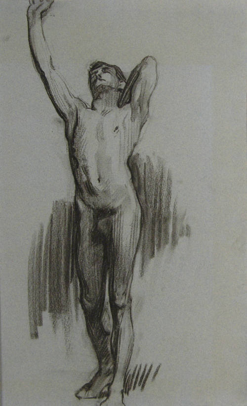 (Standing Nude Male - Right Arm Raised)