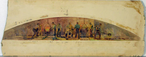 Sketch for Mural of Smelting Scene