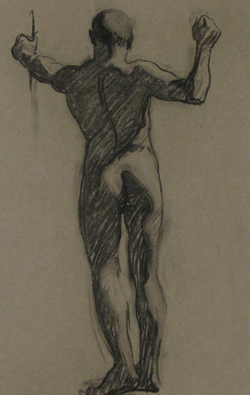 (Standing Nude Male - Rear View)