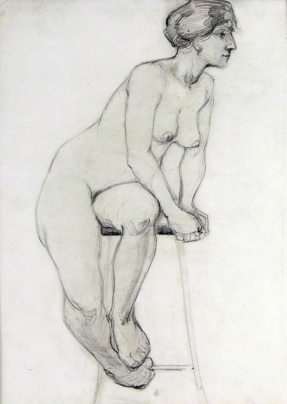 Untitled (Nude on a Stool)