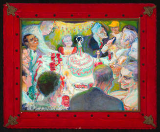 Will Shuster, 40th Wedding Anniversary, circa 1941, oil on board, 24 × 26 3/8 in. Collection of…