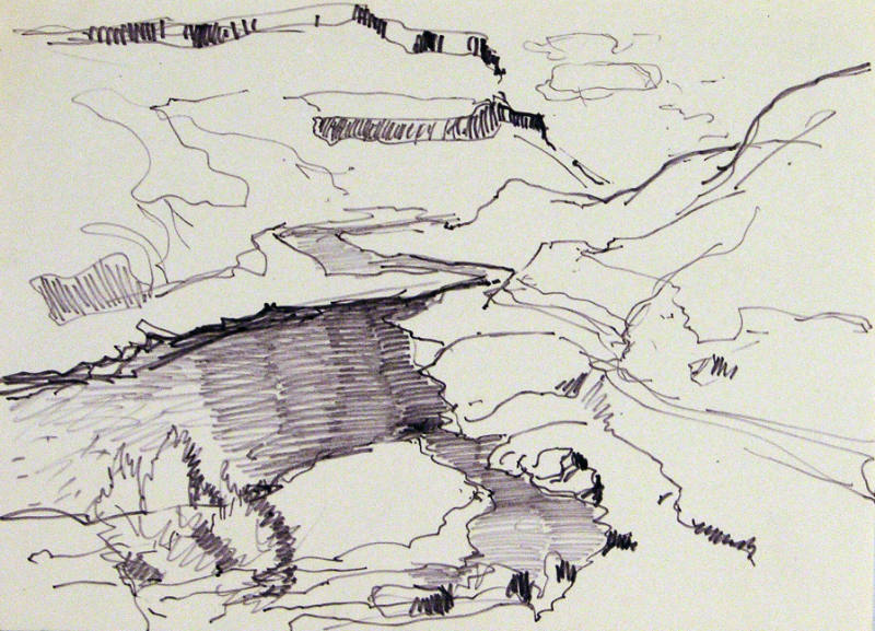 Untitled (Stream and Mountains)