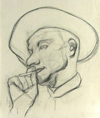 Untitled (Man in Hat with Cigarette)