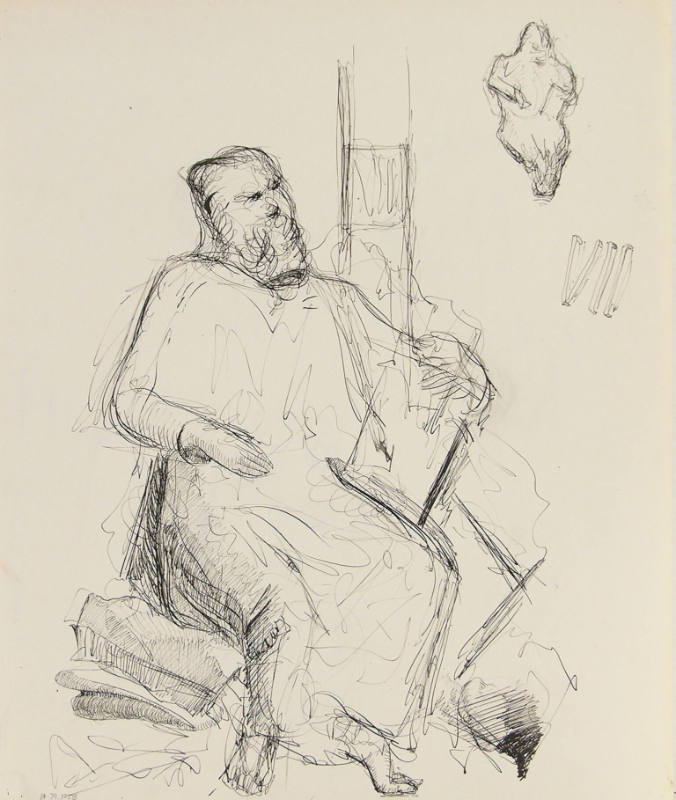 Untitled (Man sitting holding a book)