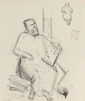 Untitled (Man sitting holding a book)