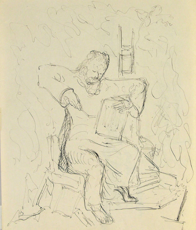 Untitled (Man Sitting Holding Book)