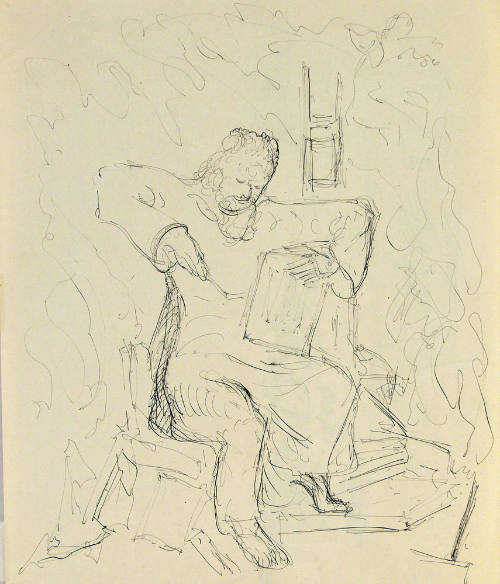 Untitled (Man Sitting Holding Book)