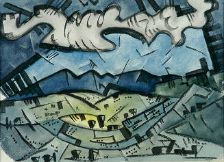 Cady Wells, Untitled, 1938, watercolor on paper, 11 x 14 1/2 in. Collection of the New Mexico M…