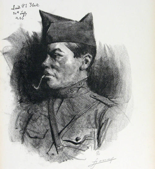 Un Lieutenant  G.J. Fleet (from the portfolio Avec la 1re Division Américaine sur le Front)