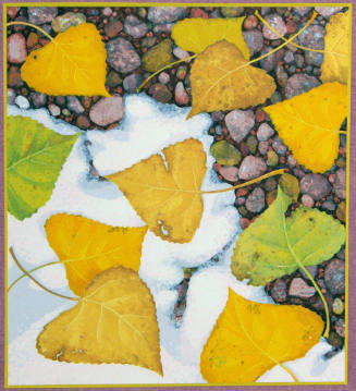 Twelve Months - November (Pink Granite-First Snow-Poplar Leaves)