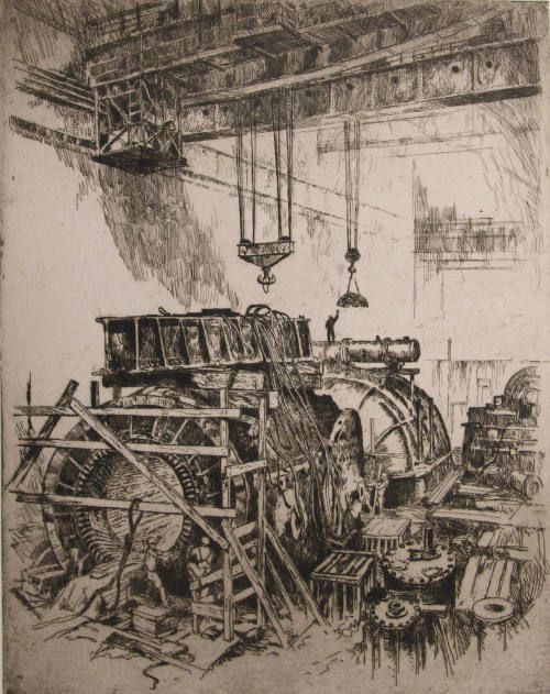 Steam Turbine Construction (NYC Edison Electric)