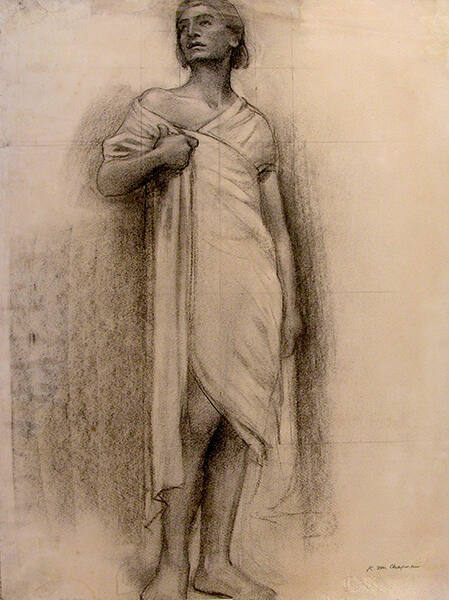 Sketch for mural "The Apotheosis of St. Francis"