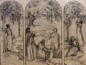 Sketch for mural "The Apotheosis of St. Francis"
