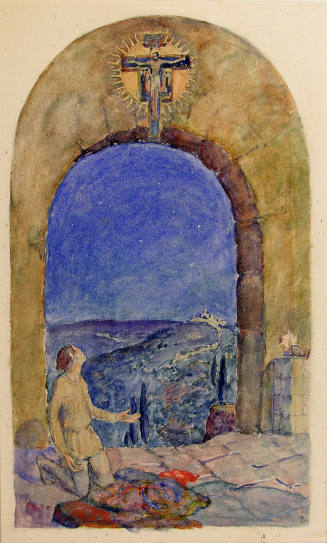 Sketch for mural "The Conversion of St. Francis"
