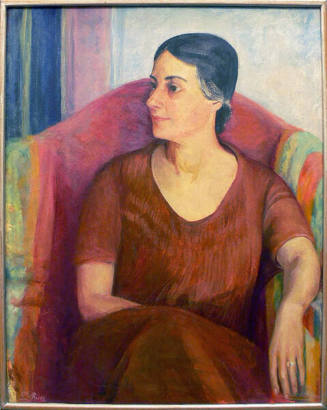 Olive Rush, Portrait of Jane Baumann, n.d., oil on paperboard, 29 1/2 x 23 1/2 in. Collection o…