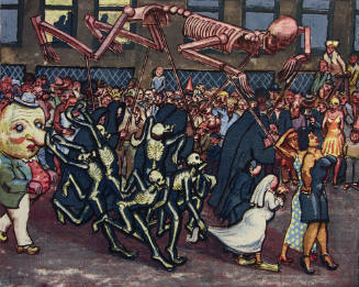 Eli Levin, Parade, n.d., silkscreen, 16 x 20 in. Collection of the New Mexico Museum of Art. Gi…