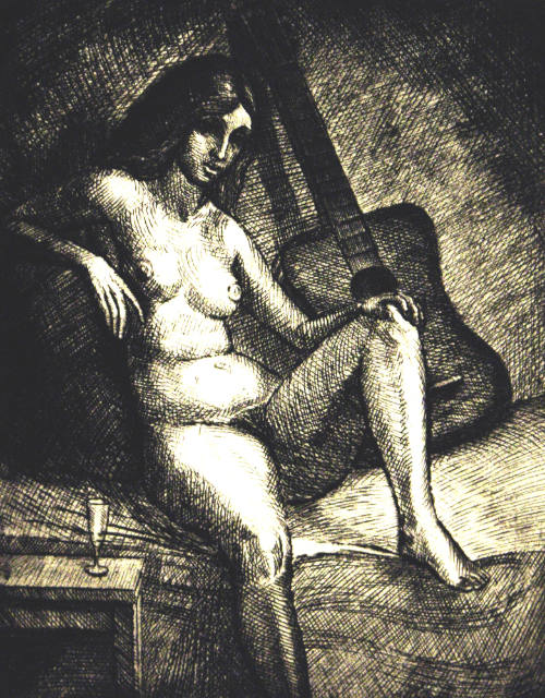Nude with Guitar