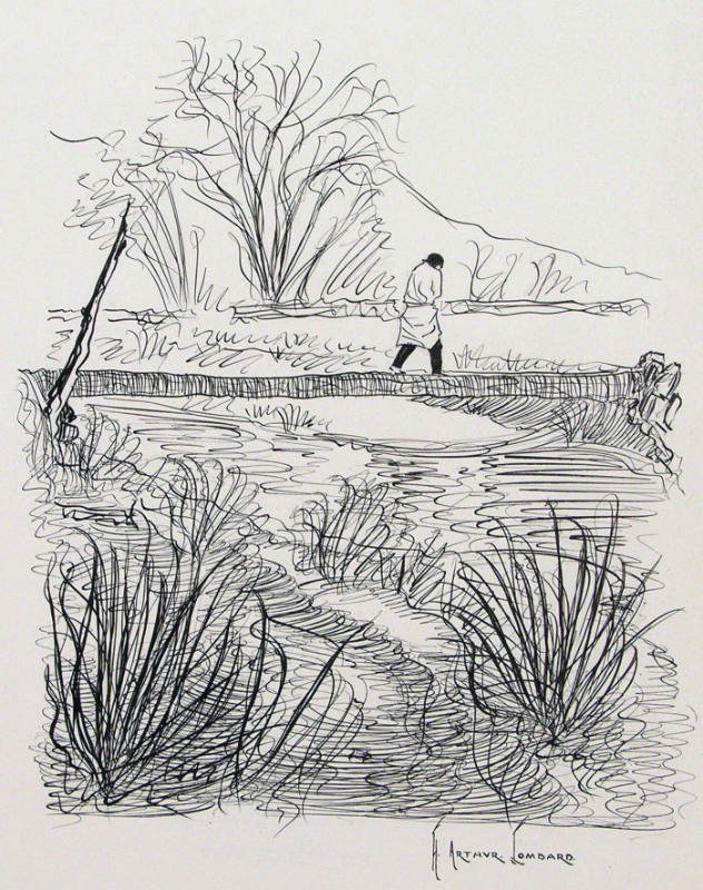 Over the Rito de Taos at Pueblo of Taos