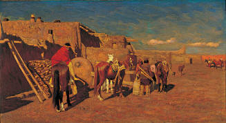 Interior Courtyard of Pueblo, Santa Clara, New Mexico