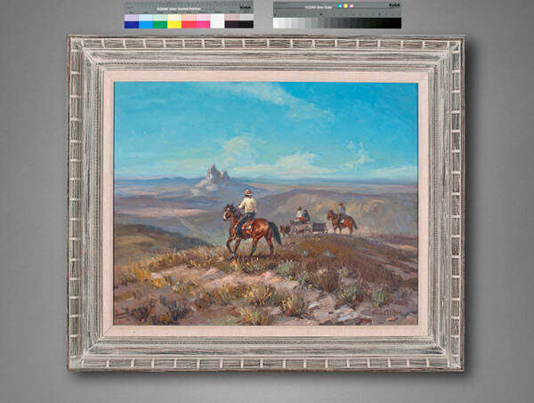 Ross Stefan, What's Ahead?, n.d., oil on canvas 24 x 29 15/16 in. Collection of the New Mexico …