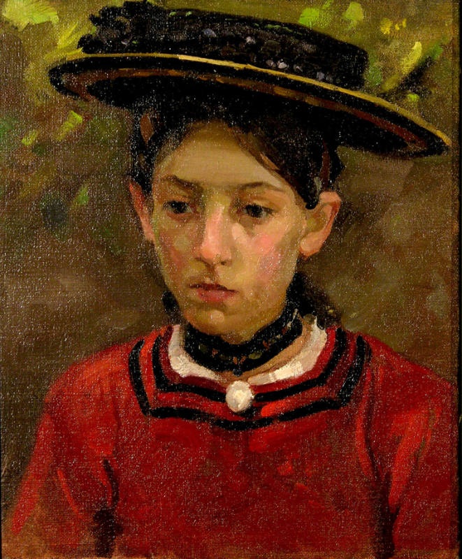(Young Woman in Red Dress - II)
