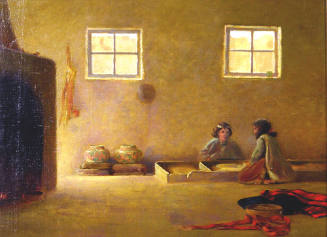 Indians Grinding Corn