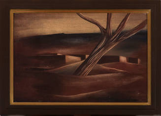 Cady Wells, New Mexico Landscape, 1938, oil on canvas, 18 x 25 3/4 in. Collection of the New Me…