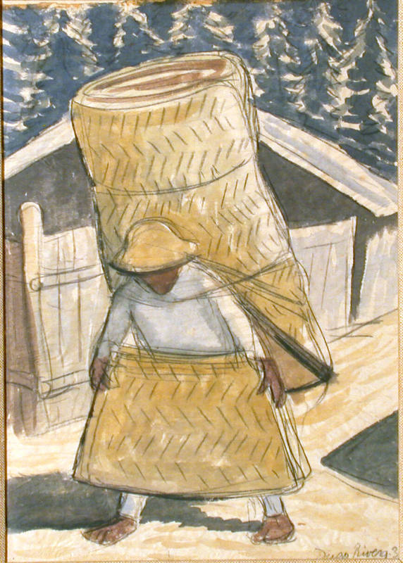 Untitled (Peasant Carrying Large Back Load)