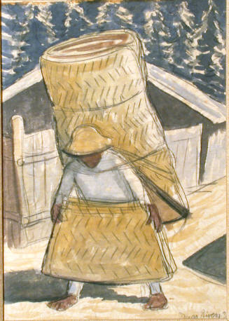 Untitled (Peasant Carrying Large Back Load)