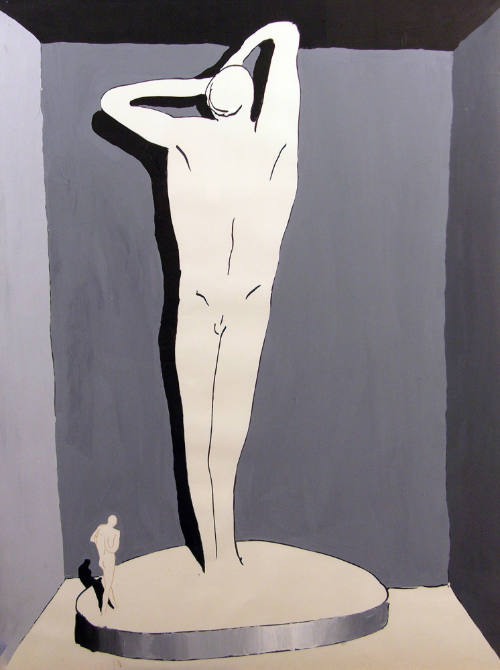 White Statue with Gray
