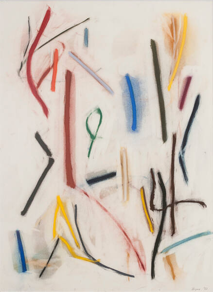 Richard Hogan, Bosque #5 (detail), 1982, pastel on paper, 26 1/4 x 19 1/8 in. Collection of the…
