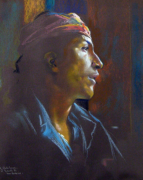 Julius Rolshoven, Leaf Lightning, n.d., pastel on paper, 19 x 15 in. Collection of the New Mexi…