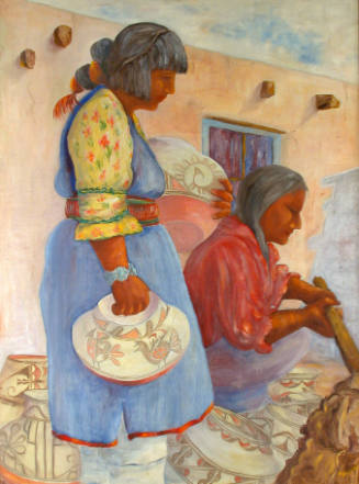 Two Women with Pottery