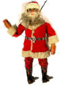 Gustave Baumann, Santa Claus, n.d., painted wood, fabric, leather, foil, brass, 14 1/2 x 5 1/4 …