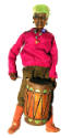 Gustave Baumann, Indian Drummer, 1930-1933, carved wood, paint, suede, fabric, and glass beads.…