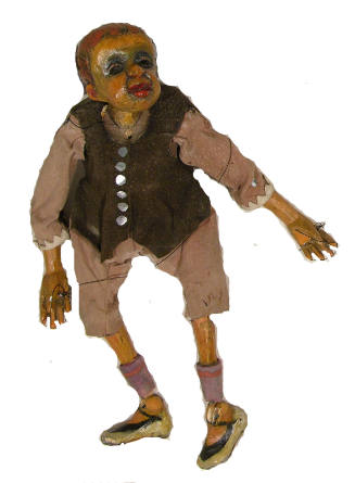Gustave Baumann, Hunchback, ca. 1940, Painted wood, leather and fabric, 8 x 5 x 3 in. (20.3 x 1…