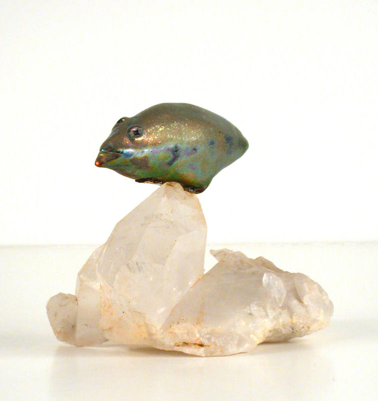 Lustre Fish on Crystal Rock